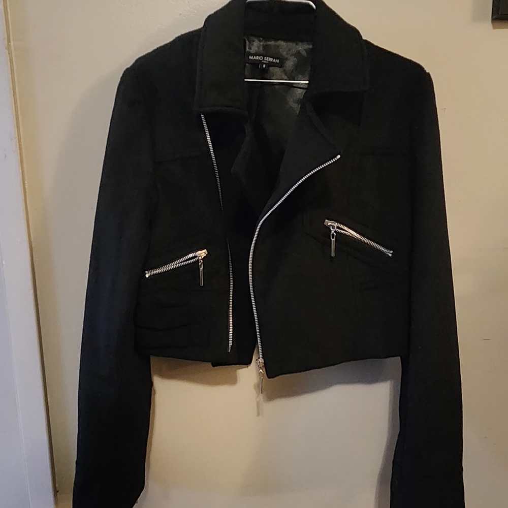 Mario Serrani Italy  | Mario Serrani Jacket | Mario Serrani black short coat